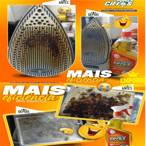 Power Citros Limpador Líquido 1lt Limpeza Pesada Grelha Inox