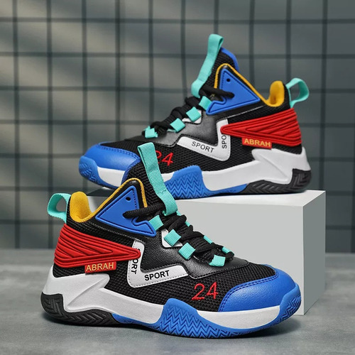Zapatillas De Baloncesto Transpirables De Punto Para Niños