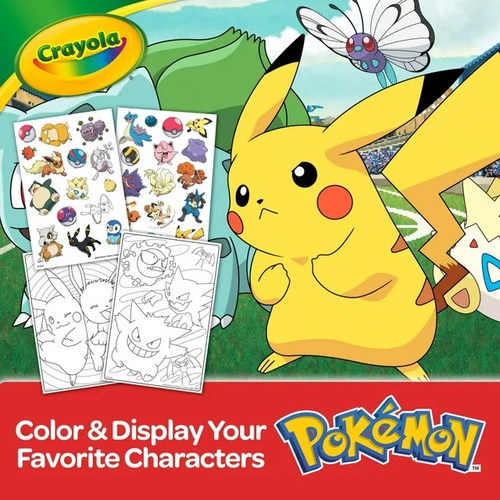 Crayola Pokémon Estuche Para Colorear Set De 75 Piezas