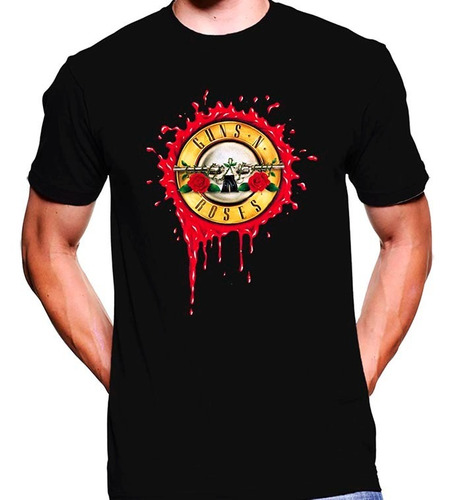 Camiseta Premium Dtg Rock Estampada Guns And Roses