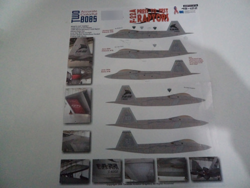 F-22 1/48 Decal Set Da Twobobs 48-122 Fora De Catalogo (Usado)