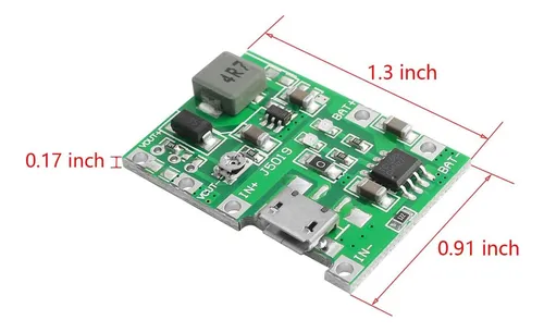 Módulo De Carga Bms Typec Usb 3s 15w Para Baterías De Litio
