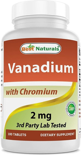 Best Naturals | Vanadium 2mg | Chromium 200mcg | 240 Tablets