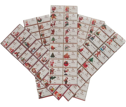 200 Stickers Adhesivos De Navidad Etiquetas De Regalo