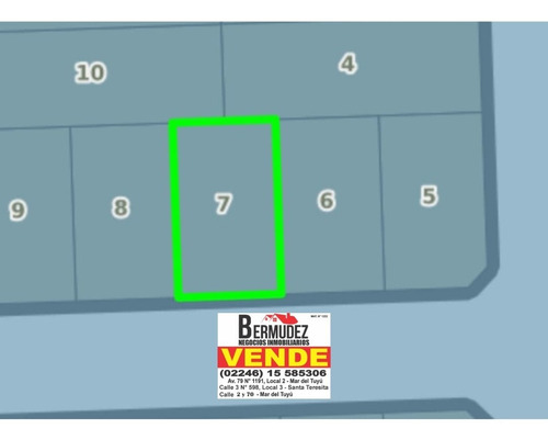 Imagen 9 de 13 de Lote Venta Mar Del Tuyu Calle 85 Entre 14 Y 14 Bis