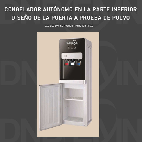 Dispensador De Agua Caliente Y Fría Con Congelador Inferior Montaje Superior 3 Teclas Frío Caliente Templado Refrigeración Por Compresión Blanco Hogar Oficina