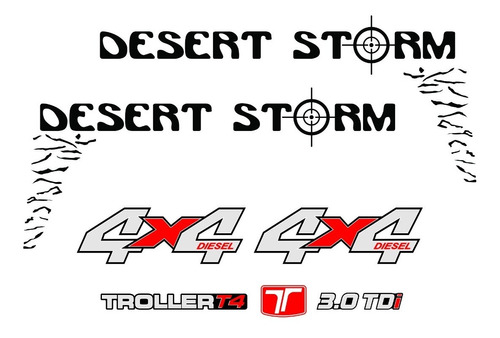 Kit Adesivos Resinados Troller Desert Storm Trldst