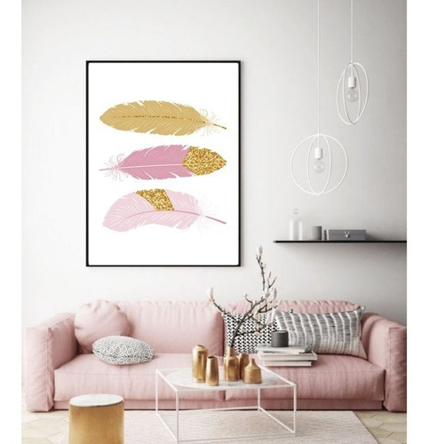 Imagen 1 de 1 de Cuadro Decorativo 30x40 - Plumas, Alas, Flores, Mapas Y Más