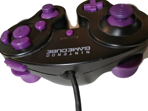 Set Botones Color Morado Solido Para Gamecube