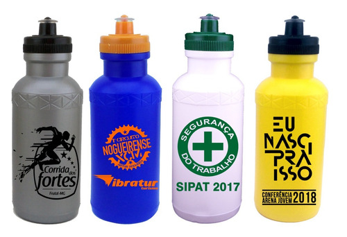 200 Squeeze Plastico 500ml Personalizado Em 1 Cor