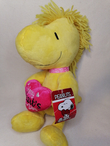 Peluche Original Woodstock Snoopy Peanuts Corazon 38cm. 