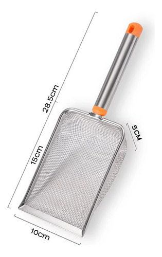 Pala Recogedora Para Arenero De Gatos Acero Inoxidable Verde