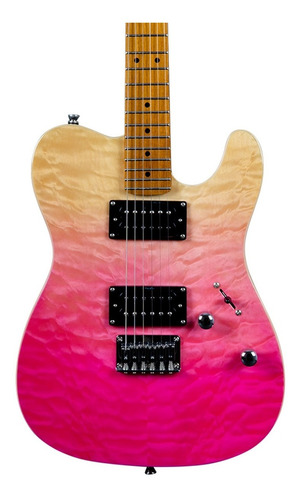 Guitarra Eléctrica Jet Guitars Jt450 Rosa Transparente Tele