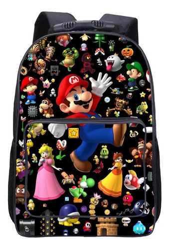 Mochilas Super Mario Bros Con Conector Para Audífonos