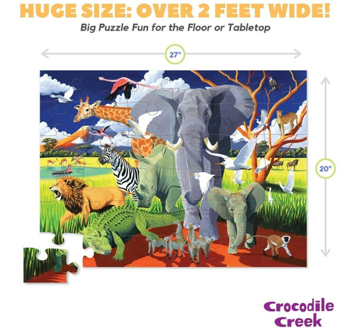 Puzzle 36 Piezas Rompecabezas Safari Bailemos Edu Full