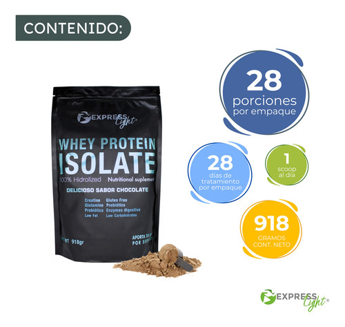 Proteina Hidrolizada Suplemento Deportivo Express Light 918g Sabor Chocolate