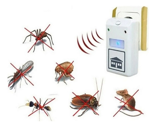 Repelente Ultrasonido Plagas Ratas Cucarachas Arañas Packx6
