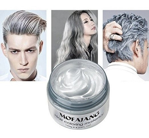 Gris Plata Temporal Cera Para El Cabello 4,23 Oz, Instantáne