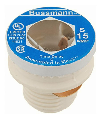 S-15 15 Amp Type S Time-delay Dual-element Plug Fuse
