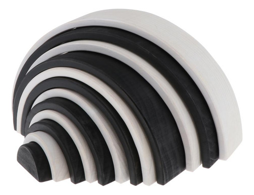 12 Unids / Set Bloques De Iris De Madera Juguete De