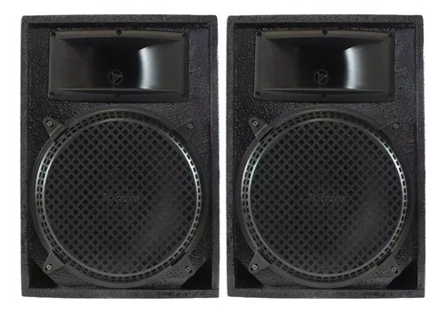 2 Caixa De Som Acustica Profissional Passiva 600w Cada Cor Preto 127/220v