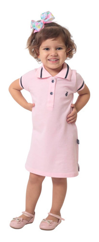 Vestido Polo Infantil  Rosa Amor