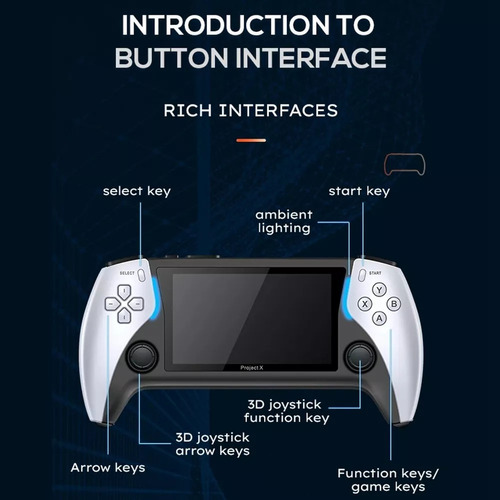 Consola De Juegos Project X Pocket Juegos Compatible Ps1