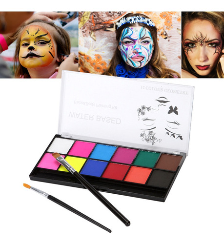 Kit Profesional De Pintura Facial Y Corporal 12 Colores