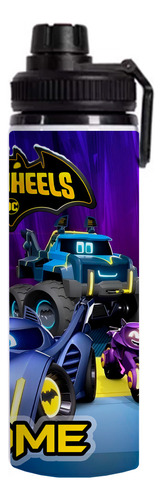 Squeeze Personalizada Nome Batwheels Desenho Batman 750ml