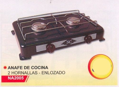 Anafe De Cocina 2 Hornallas Enlozado Power Na2005