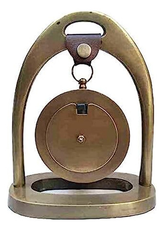 Reloj De Mesa De Latón Antiguo Reloj De Escritorio Colgante