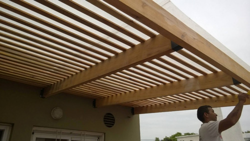 Colocacion Pergolas Quinchos Techos Colocado Terminado