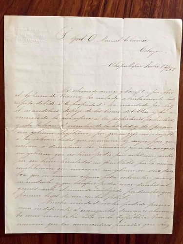 Antiguo Documento Escrito Y Firmado Presidente D Mexico 1859