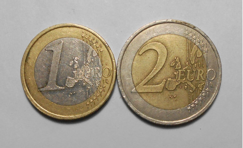 Francia Lote De 1 Y 2 Euros 1999  - Bimetálicas Km#1288 1289