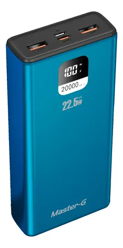 Batería Externa Power Bank 20000 Mah 22.5w Power Delivery Master-g Color Azul