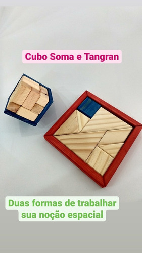 Tangran 2d E 3dtangran + Cubo Soma- Jac Oficina De Madeiras