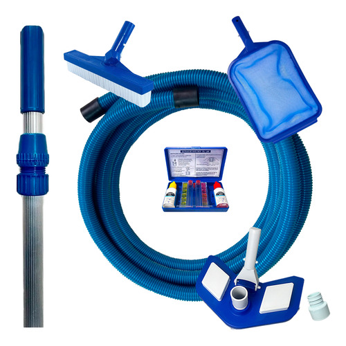 Kit Limpeza Piscina Inflável Intex Cabo 2 Mt Estojo De Teste