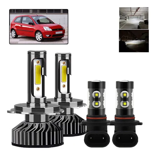 For Kit De Focos Led H4 9006 Luz Alta/baja/niebla Para ford