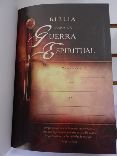 Imagen 4 de 9 de Biblia Para La Guerra Espiritual Rvr60 Imitación Piel Negro