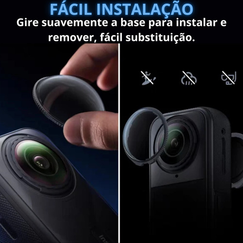 Protetor De Lente Padrão Premium Para Insta360 X5 Envio Rápi