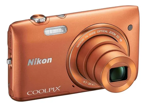 Nikon Coolpix S3500 compacta cor laranja | MercadoLivre