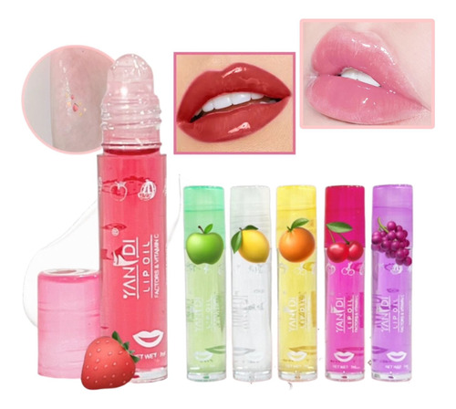 X6 Labial Gloss Hidratante Lip Oil Saborizado Vitamina C 