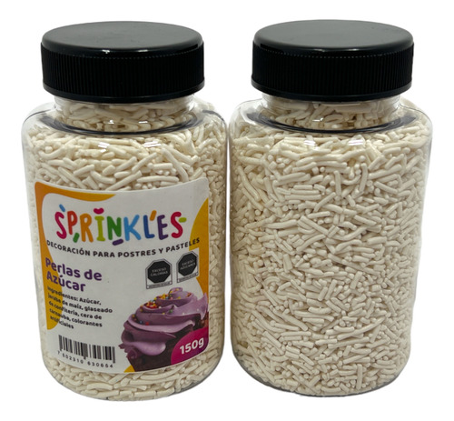 2pz Blanco Sprinkles Granillo Barritas Tro Decoracion Pastel