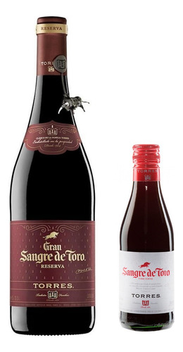 Vino Tinto Sangre De Toro 750ml + Vino Sangre De Toro 187ml