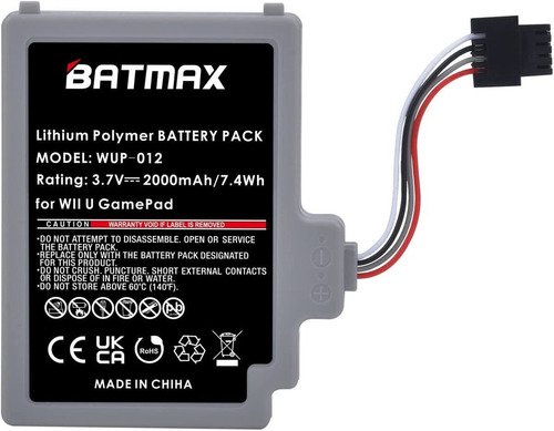 Bateria Batmax Wup-010 Para Nintendo Wii U Gamepad Wup-012,