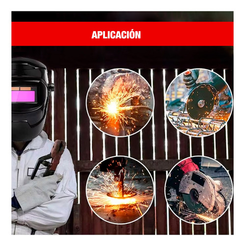 Careta Casco De Soldar Total + Escuadras Magnéticas + Guante