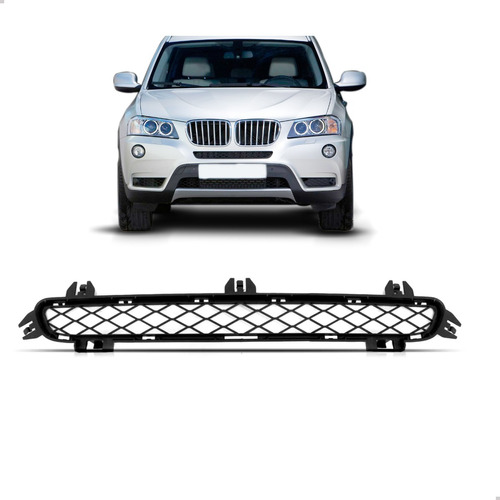 Grade Parachoque Superior Bmw X3 2010 11 12 2013 2014 Preto