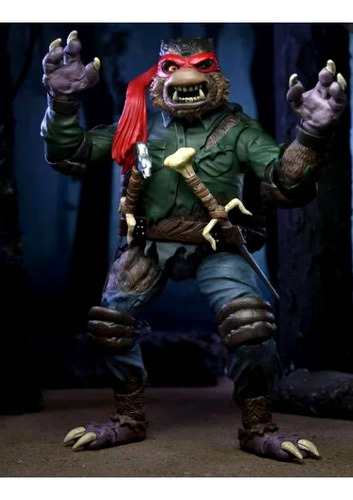 Figura Rafael Tortugas Ninja Hombre Lobo Original Neca