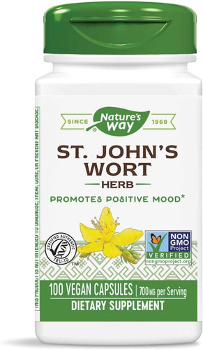 Natures Way St Johns Wort Herb 100caps Sabor Neutro