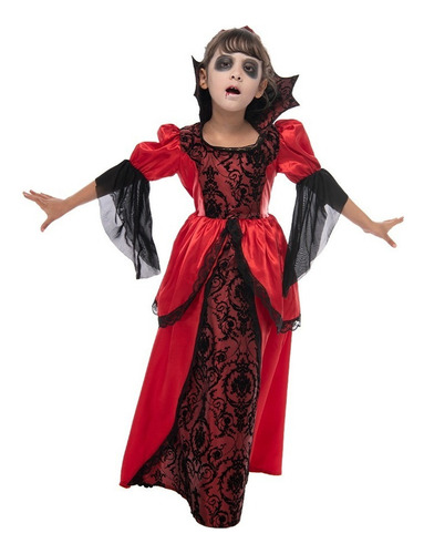 Disfraz De Cosplay De Halloween De Vampiro Gótico Para Niños